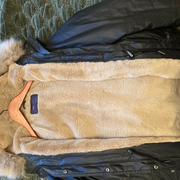 Waxed parka with fur lining and hood - Picture 7 of 7